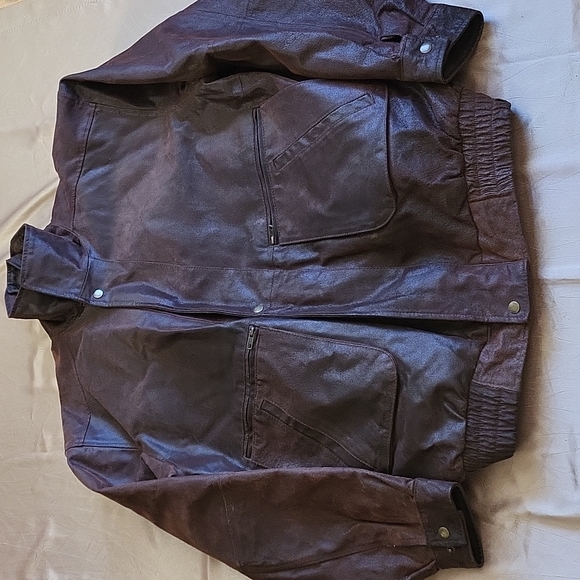 King Size Jackets & Coats King Size Euc Mens Genuine Leather Brown